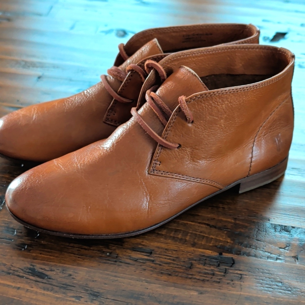 Frye Jillian Classic Caramel Soft Leather Chukka Ankle Boots Size 6.5M - SALE! - Picture 3 of 17
